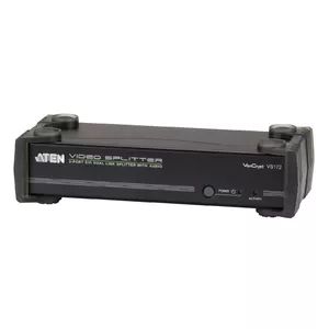 Video splitter ATEN VS172 — DVI input to 3× DVI‑D outputs, up to 2560×1600, metal housing, black