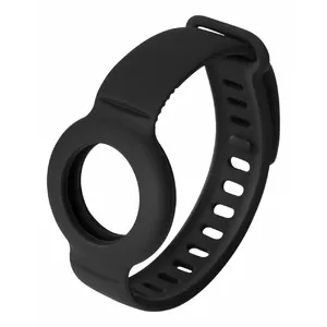 Silicone bracelet for Apple AirTag DELTACO adjustable size, black / MCASE-TAG16