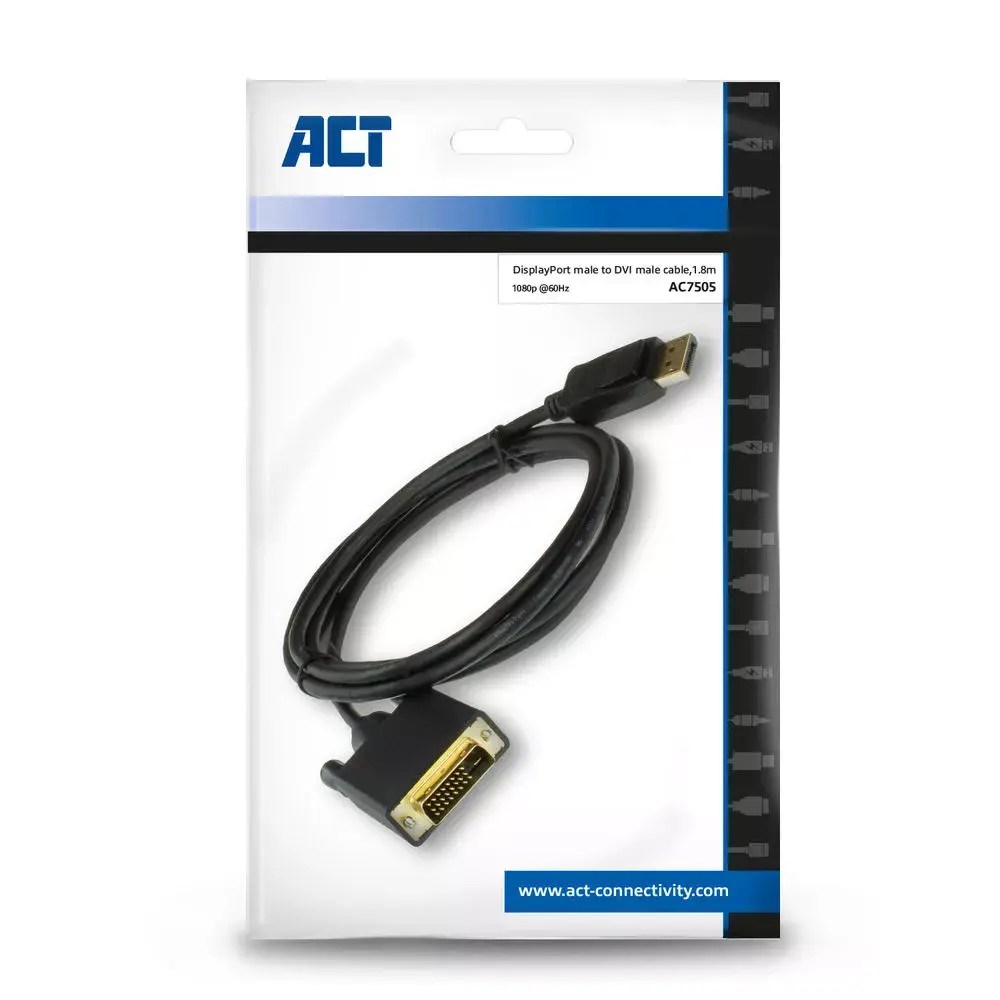 DisplayPort to DVI adapter cable ACT AC7505 Photo 4