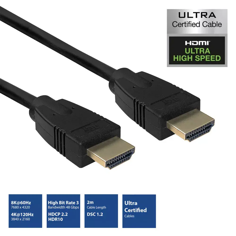 HDMI kabelis ACT 2 metri 8K Ultra High Speed Certified v2.1 Photo 3