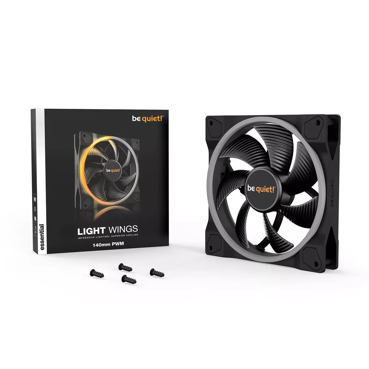 Ventilators be quiet! Light Wings 140mm ARGB PWM Fan Black Photo 5