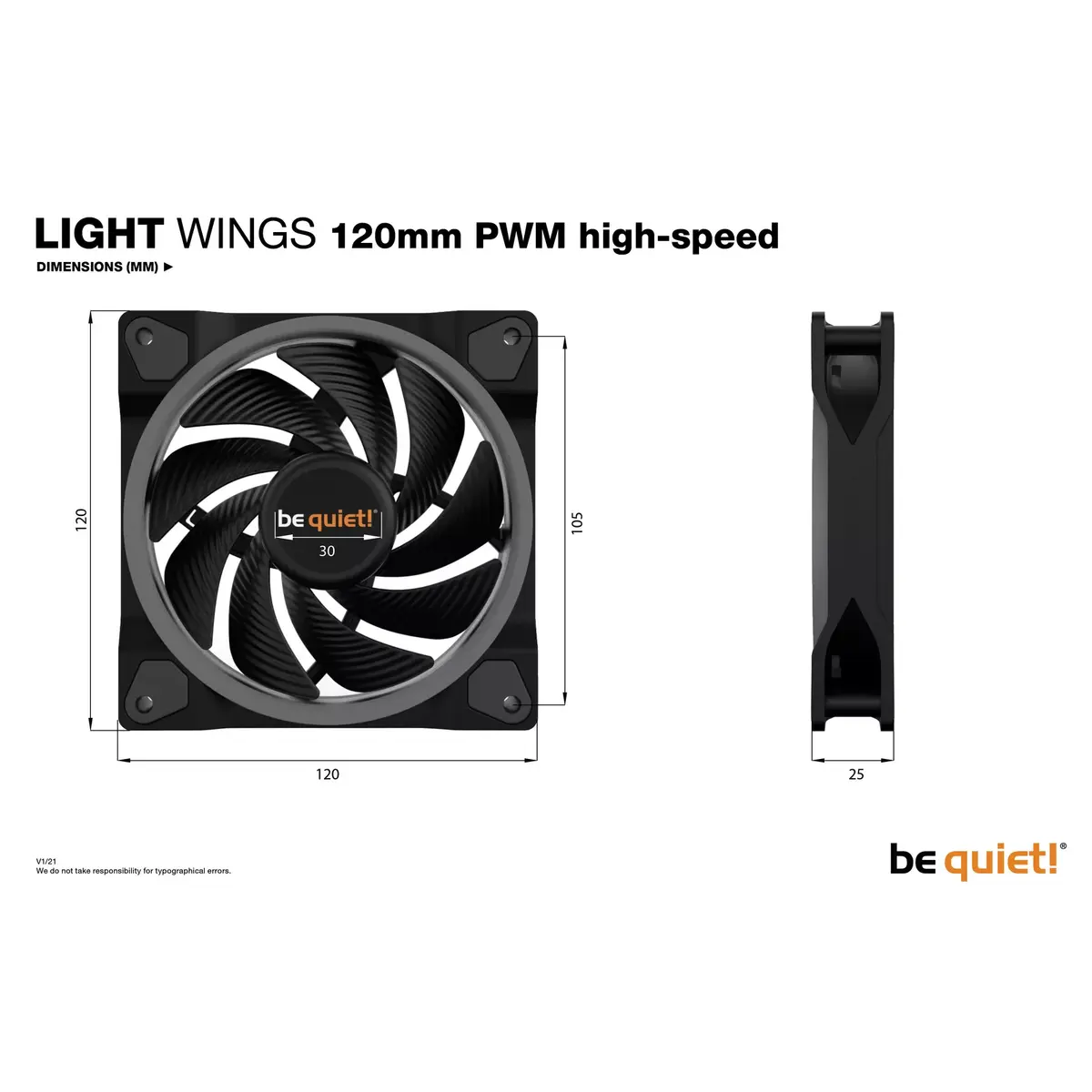 Ventilators be quiet! Light Wings 120mm ARGB PWM High Speed Fan Photo 8