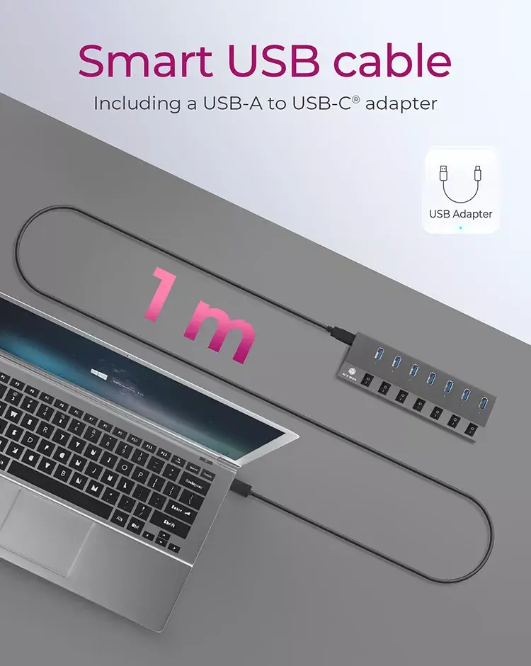 USB centrmezgls ICY BOX IB-HUB1701-C3 Photo 6