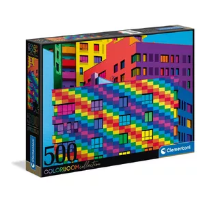 Clementoni Squares - ColorBoom Puzle 500 pcs Ēkas