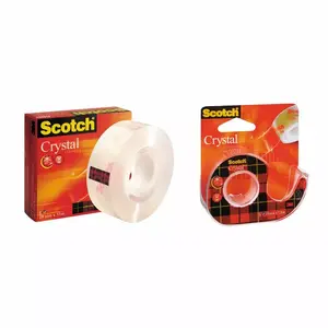 Scotch Crystal Transparent Adhesive Tape with Dispenser 19 mm x 7.5 m