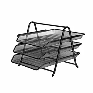Letter tray Forofis 3 levels black – Forofis 200-13825, three-tier desktop letter tray, black