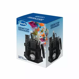 Desk organizer Forofis 200-13821 — plastic, black, 14 components