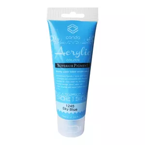 Akrila krāsa Grafitas 1245 Sky Blue 75 ml — ūdens bāzes mākslinieku akrils, gaismas noturīgs pigments, spīdīgs pārklājums