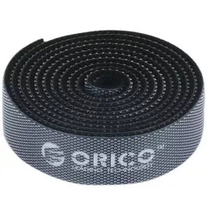 Velcro lente, kabeļu saites Orico 1m (melna)
