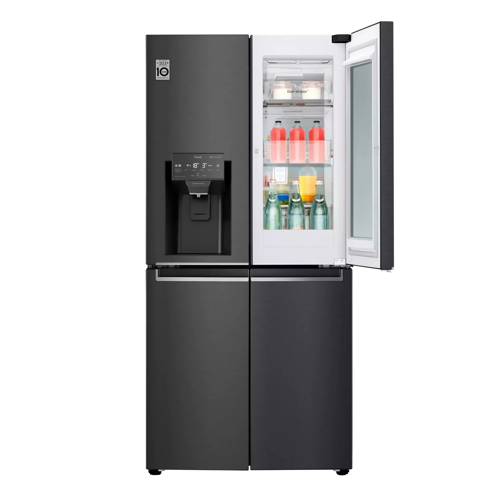 LG InstaView GMX844MC6F side-by-side refrigerator GMX844MC6F