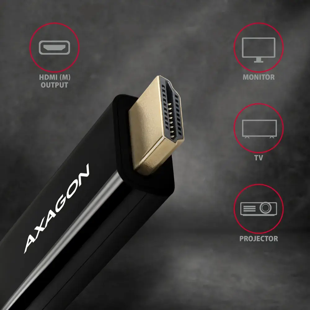 Axagon RVDM-HI14C2 Mini DisplayPort на HDMI адаптер Photo 3