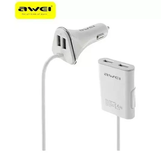 Awei C-400 auto adapteris 4x USB 9,6A Photo 7