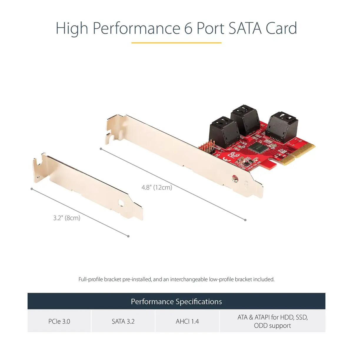 SATA PCIe карта StarTech.com 6 портов PCIe SATA расширительная карта Photo 11