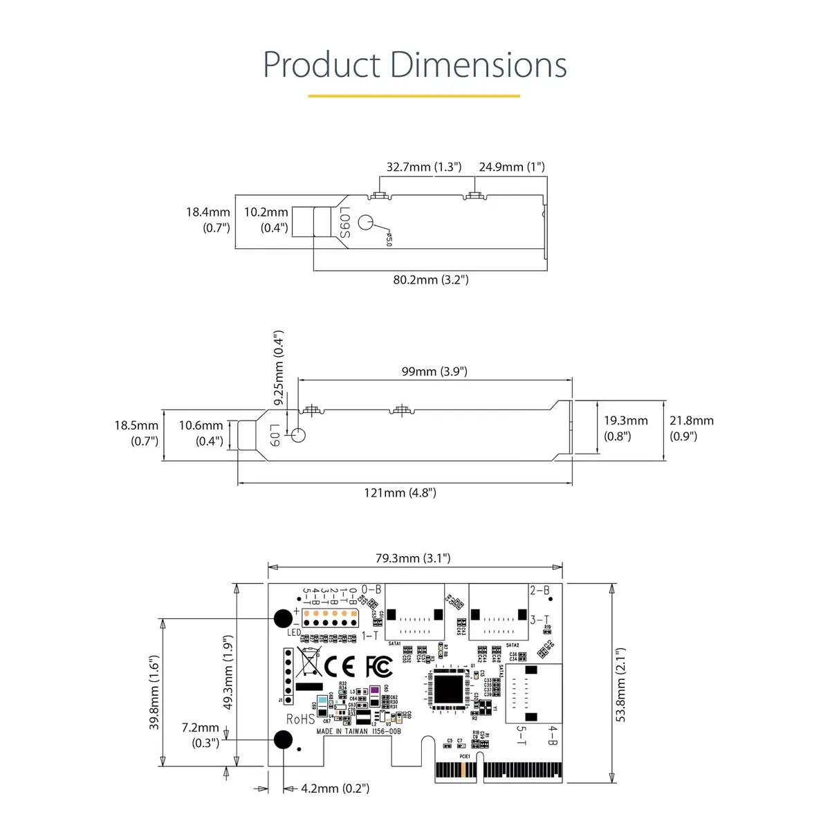 SATA PCIe карта StarTech.com 6 портов PCIe SATA расширительная карта Photo 15