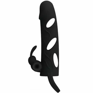 Penis Extension Pretty Love D-211761 Silicone Cover with Vibration 14 cm
