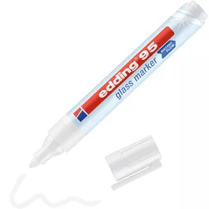 Stikla marķieris Edding 95 Bullet tip White