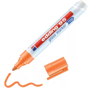 Stikla marķieris Edding 95 ar bulttipu oranžs