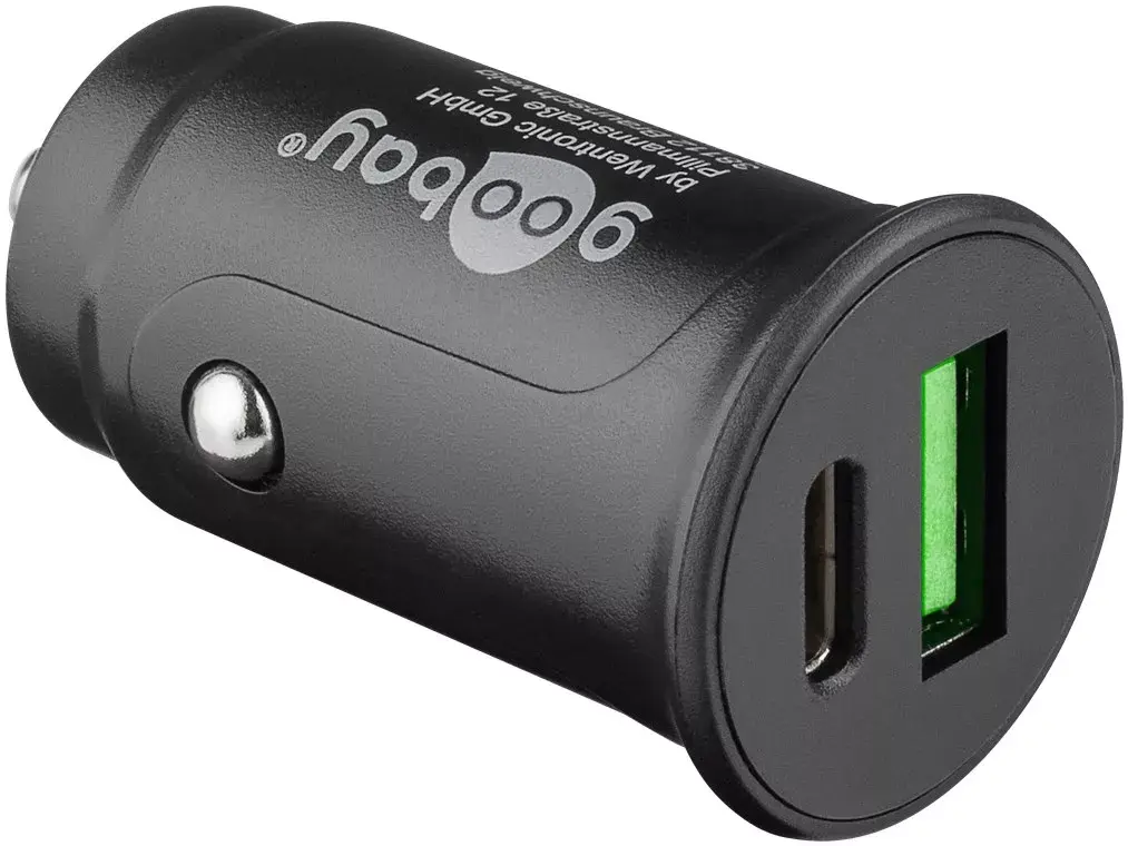 Lādētājs Goobay Dual-USB Auto Fast Charger USB-C PD 30 W Photo 2