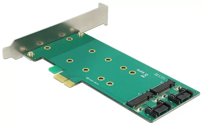 Adapteris DeLOCK 2x 67-pin M.2 key B - 2x SATA 7-pin Photo 2