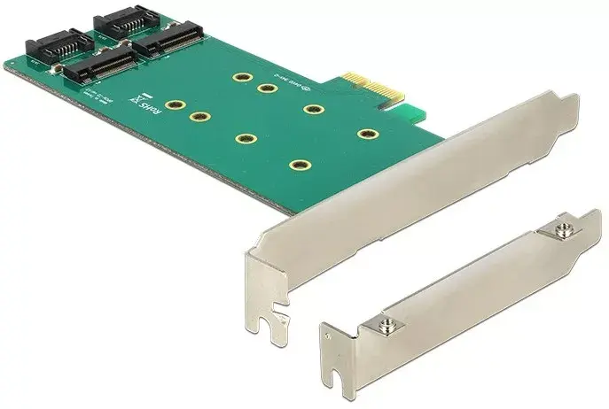 Adapteris DeLOCK 2x 67-pin M.2 key B - 2x SATA 7-pin Photo 3