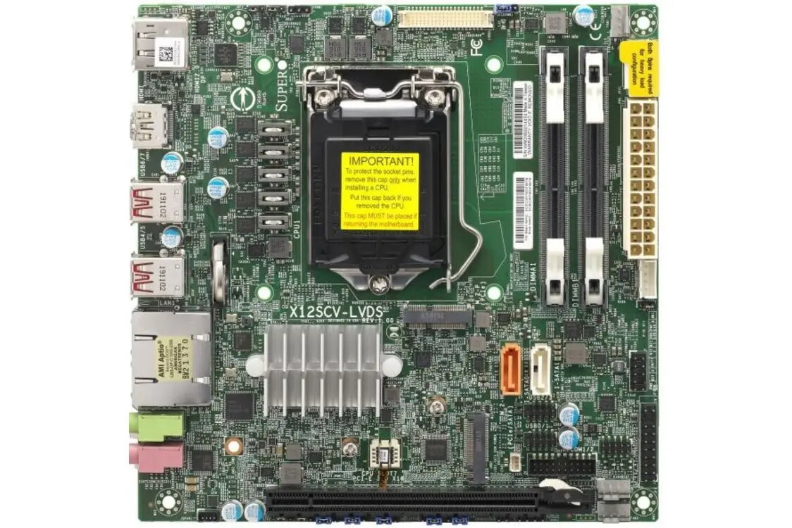 Supermicro MBD-X12SCV-LVDS-B Mātesplate Intel W480 Express