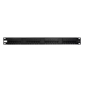 Inter-Tech 19'' Cat.5e UTP 24 AMP Rack Mount Black Metal Plastic