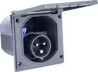 Industrial CEE plug AS Schwabe 61492, 16 A, 230 V, IP-rated power connector