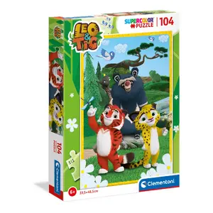 Jigsaw Puzzle Clementoni Supercolor 27547 — 104 pieces, Animals, 485 mm width, ages 6–8
