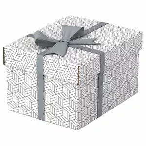 Storage box ESSELTE 150-04071, 200×150×255 mm, white/grey