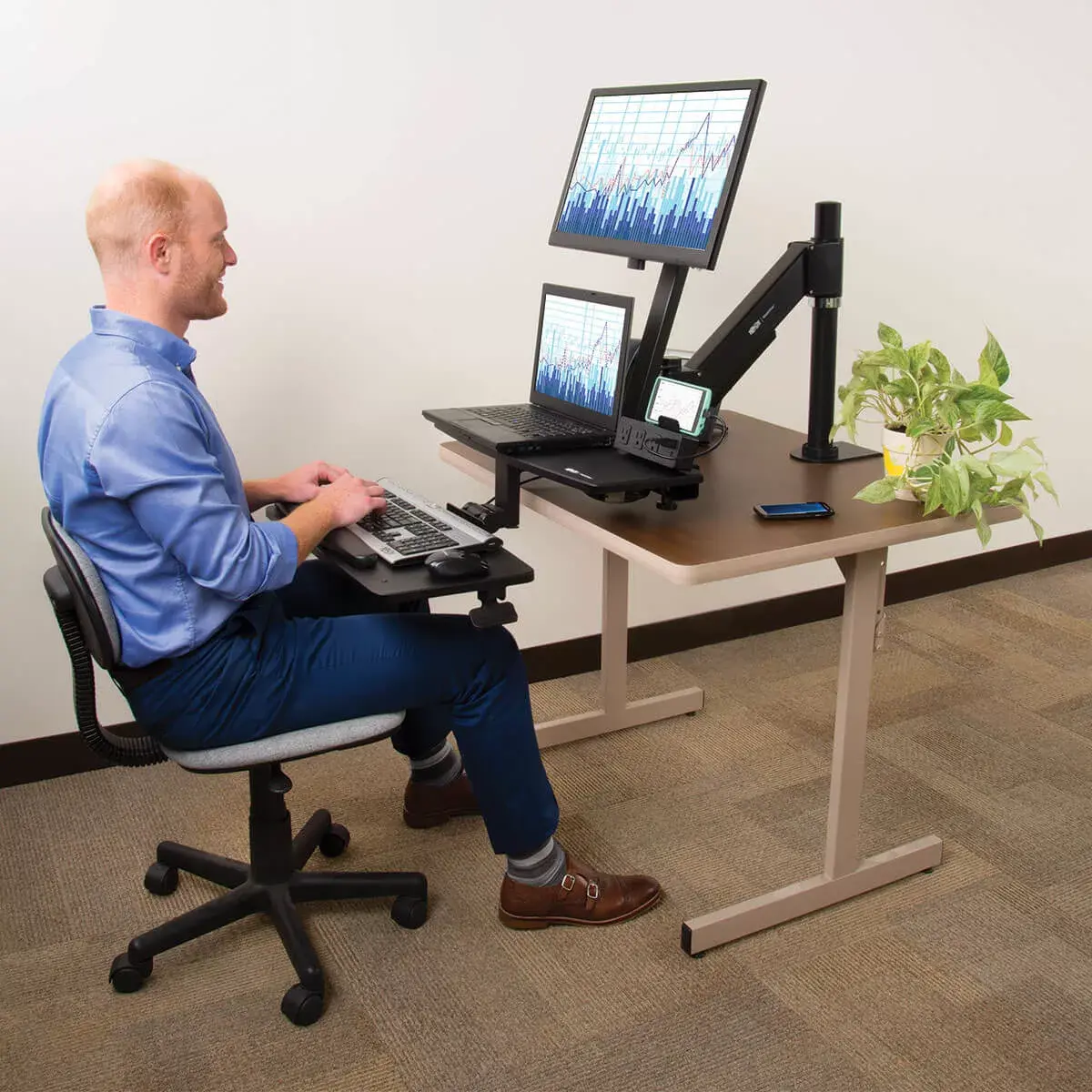 Sit-Stand Workstation Tripp Lite WWSS1327CP Photo 2