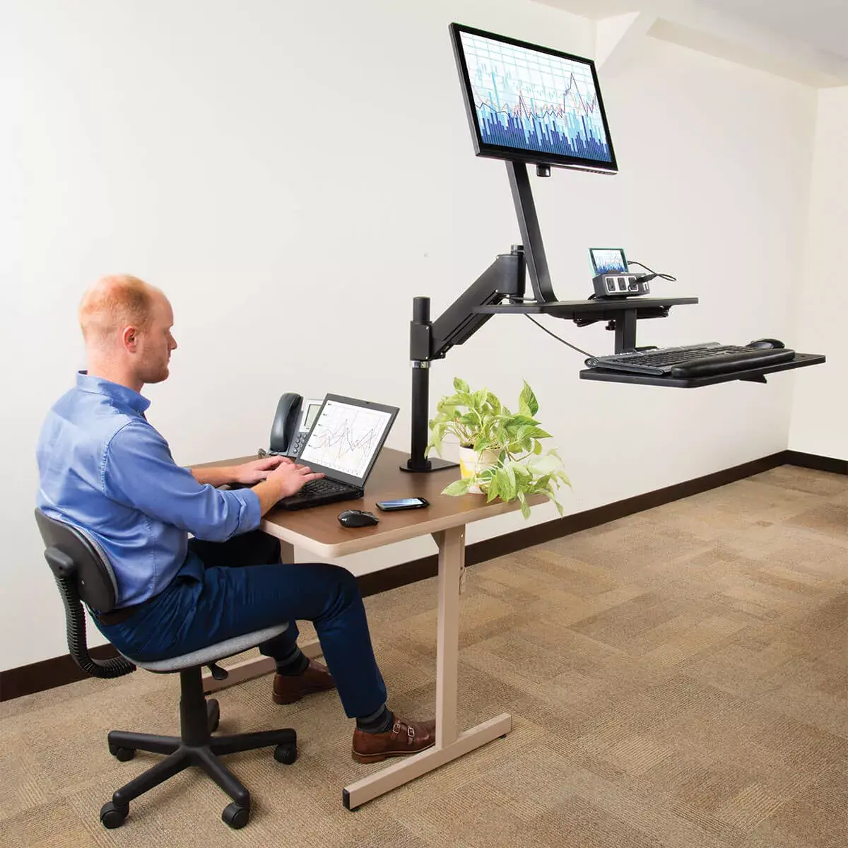 Sit-Stand Workstation Tripp Lite WWSS1327CP Photo 5