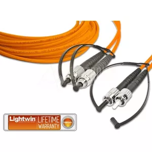 Duplex LWL Patch Cable Lightwin LDP-50 FC-ST 5.0 mm OM2