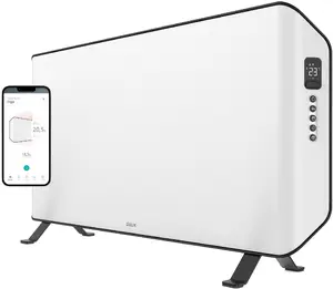 Elektriskais konvektors Duux Edge 2000 W — iekštelpām, sienai vai grīdai, digitālais termostats, līdz 30 m²