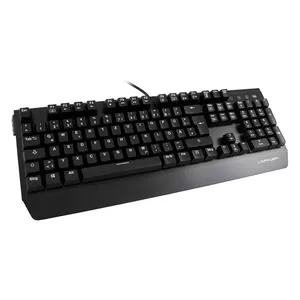 LC-Power LC-KEY-MECH-1 tastatūra USB QWERTZ Vācu Melns