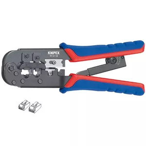 Инструмент для обжима Knipex 975110 Professional для RJ‑штекеров с эргономичными ручками