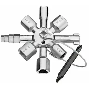 Knipex TwinKey 00 11 01 — универсальный ключ для стандартных шкафов и запорных систем