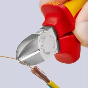 Кусачки диагональные Knipex 70 06 180 — изолированные VDE 1000 В, 180 мм