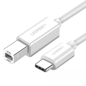 CB UGREEN US241 USB 2.0 kabelis 1,5 m printerim (balts)