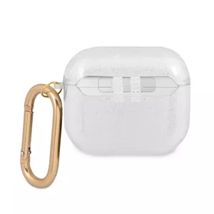 Aizsargvāciņš GUESS priekš Apple AirPods 3 GUA3UCG4GT caurspīdīgs ar spīdumiem