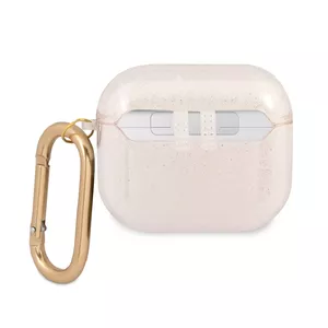 Protective Case GUESS Glitter 4G for Apple AirPods 3 – Gold, model GUA3UCG4GD