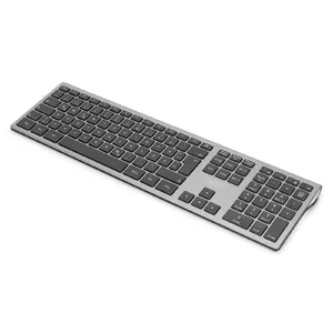 Digitus DA-20159 клавиатура Беспроводной RF QWERTZ Немецкий Черный, Серебристый