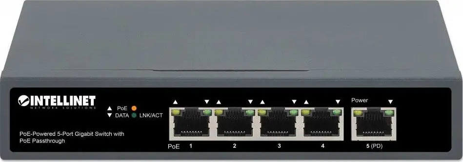 Гигабитный коммутатор Intellinet 5-портовый с PoE Passthrough Photo 8