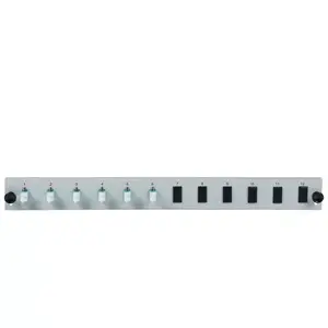 Patch panel accessory EFB Elektronik SB-FP-6SC-S-OM3 — 1U rack mount, 6x SC, OM3, 432×13×43.5 mm, grey