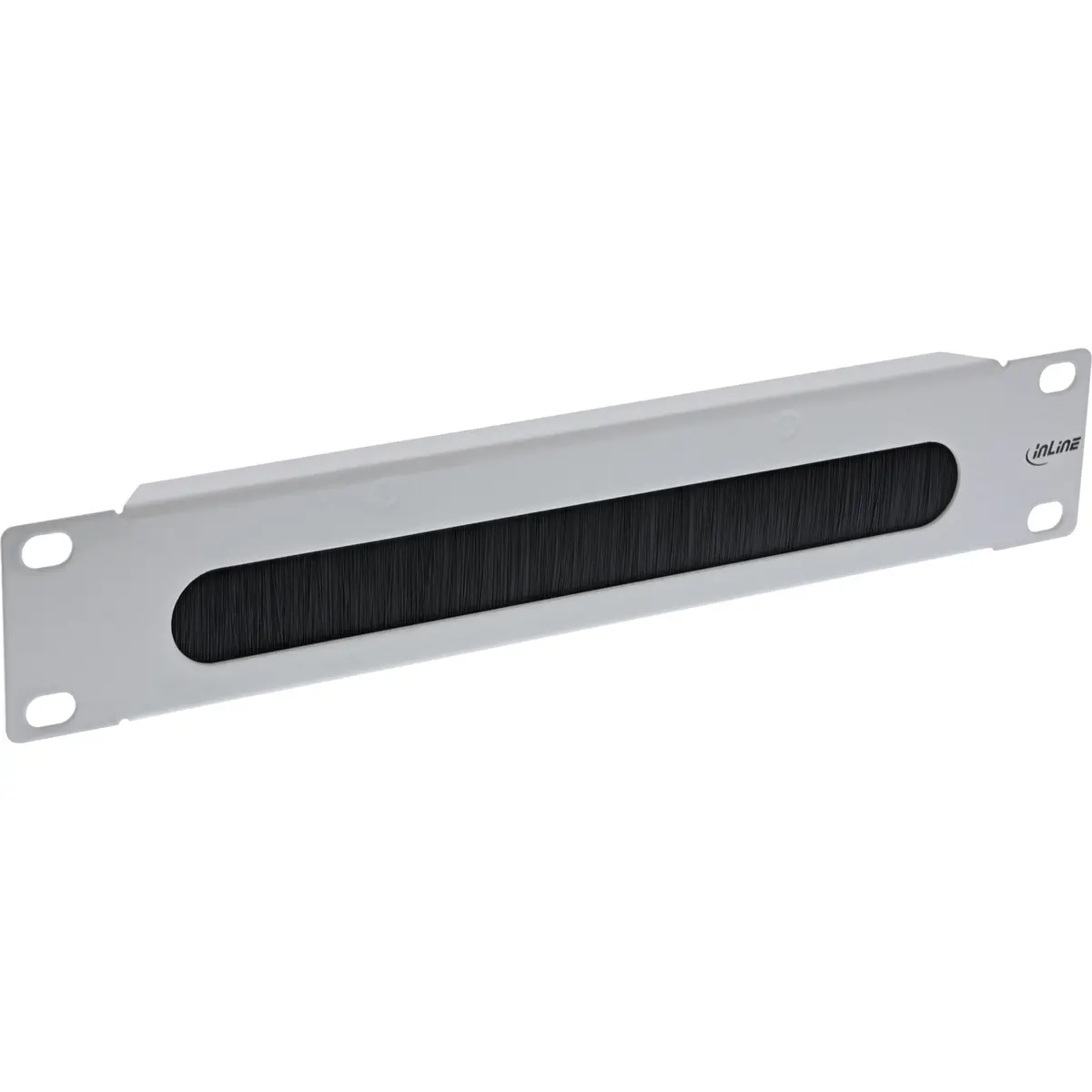 InLine 10" Cable Entry Plate with Brush, 1U Photo 2