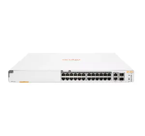 Pārvaldāms L2+ slēdzis HP Enterprise Aruba Instant On 1960 — 24x Gigabit RJ‑45, 20 PoE Class4 + 4 PoE Class6, 2x 10G SFP+/2x 10GBase‑T, 370W, 1U, balts