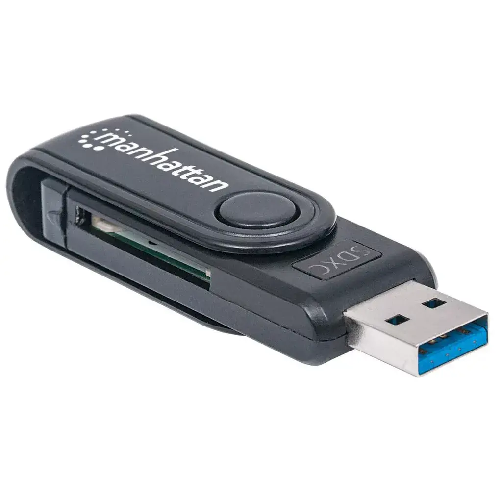 Card Reader Manhattan USB-A Mini Multi-Card Reader/Writer Photo 2
