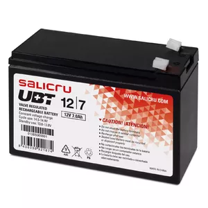 Sealed Lead Acid Battery SALICRU UBT 12/7 12 V, 1 battery, 2.1 kg, black
