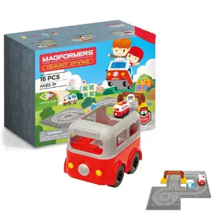Toy car set MAGFORMERS 717010 – Car & racing, for ages 3+, multicolour, metal and plastic, requires AA battery
