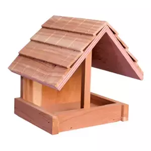 Кормушка для птиц из кедра garden fun GF-12904, 15.5 x 13.5 x 14.5 см, навесная уличная