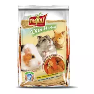 vitapol VITA HERBAL pārslu maisījums grauzējiem un trusiem 150 g – zāļu un dārzeņu pārslas, papildbarība
